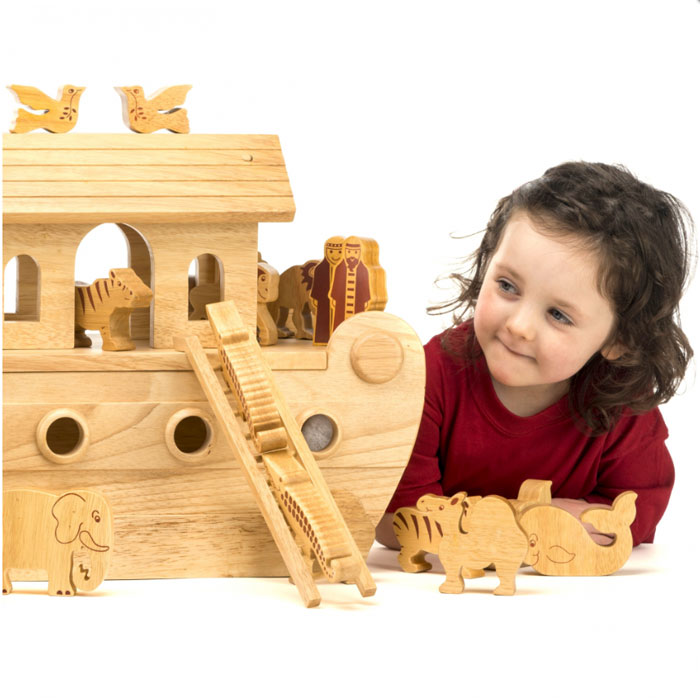Lanka Kade Giant Deluxe Fair Trade Natural Wooden Noah’s Ark