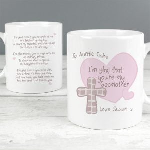 Personalised Godmother China Mug Thank You Gift