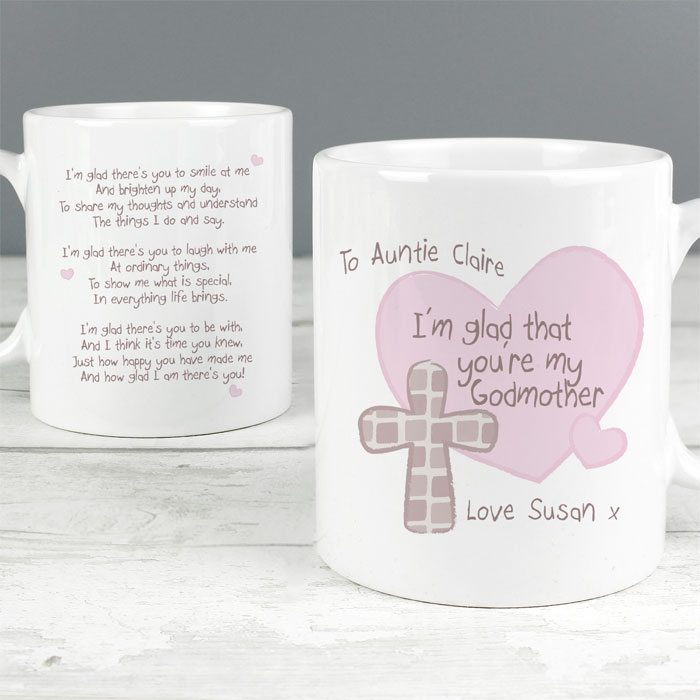 Personalised Godmother China Mug Thank You Gift