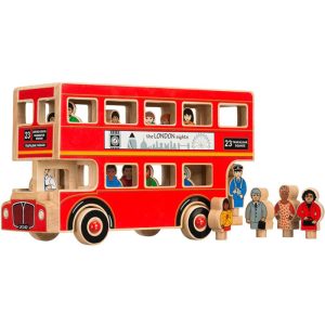 Lanka Kade Fair Trade Wooden Red London Bus Toy With Figures