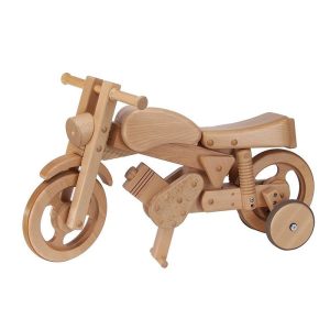 Beech Wood 3 in 1 Wooden Rocking Ride-On Motorbike Toy