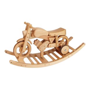 Beech Wood 3 in 1 Wooden Rocking Ride-On Motorbike Toy