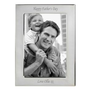 Plain Engraved Silver Plated 6 x 4 Inch Photo Frame