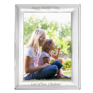 Plain Engraved Silver Plated 6 x 4 Inch Photo Frame