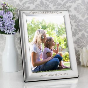 Plain Engraved Silver Plated 6 x 4 Inch Photo Frame