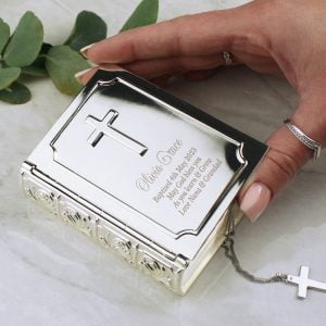 Personalised Engraved Silver Plated Bible Trinket Box