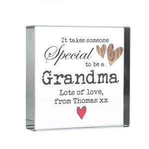 Someone Special Personalised Crystal Token Mummy Gran etc
