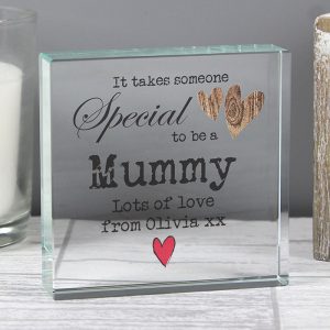 Someone Special Personalised Crystal Token Mummy Gran etc