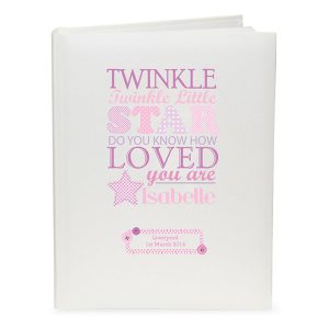 Twinkle Girl's Personalised Interleaved Baby Photo Album