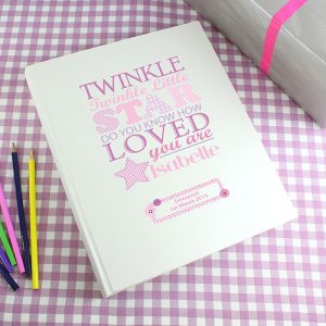 Twinkle Girl's Personalised Interleaved Baby Photo Album