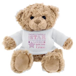Twinkle Twinkle Girls Teddy With Personalised Jumper