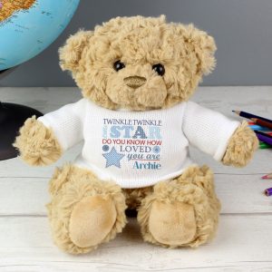 Twinkle Twinkle Boys Teddy With Personalised Jumper