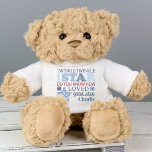 Twinkle Twinkle Boys Teddy With Personalised Jumper