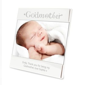 Engraved Silver Plated Godmother Square 6x4 Inch Photo Frame