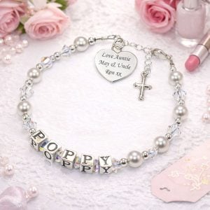 Christening Communion Confirmation Personalised Bracelet