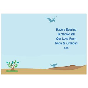 Personalised Boy's Dinosaur Birthday Card