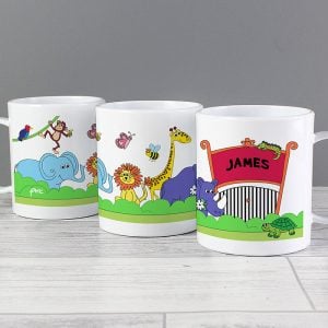 Personalised Children's Plastic Zoo Drop Proof Mug