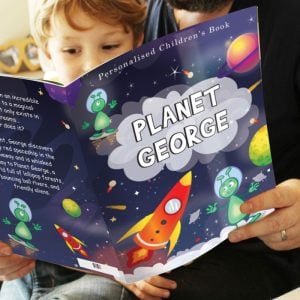Boy's Personalised Space Themed A4 Story Book