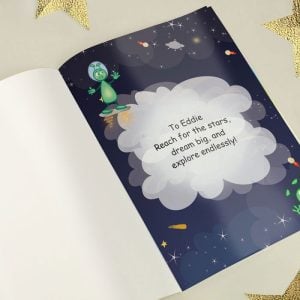 Boy's Personalised Space Themed A4 Story Book