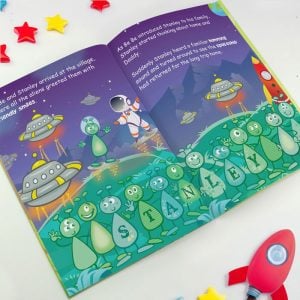 Boy's Personalised Space Themed A4 Story Book
