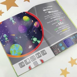 Boy's Personalised Space Themed A4 Story Book