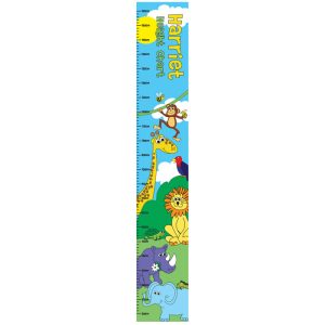 Personalised Kid's Height Chart - Zoo Animals