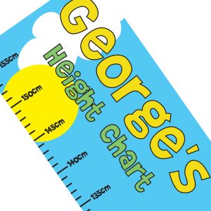 Personalised Kid's Height Chart - Zoo Animals
