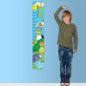 Personalised Kid's Height Chart - Zoo Animals
