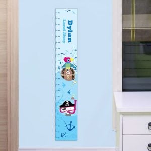 Personalised Pirate Height Chart - Vinyl