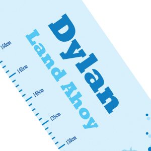 Personalised Pirate Height Chart - Vinyl