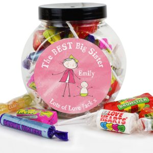 Personalised Best Big Sister Sweet Jar - Exclusive