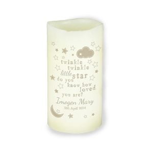 Personalised Twinkle Twinkle LED Candle Night Light