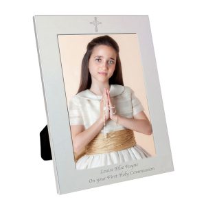 Personalised 5x7 inch Cross Frame - Communion or Christening