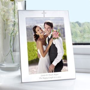 Personalised 5x7 inch Cross Frame - Communion or Christening