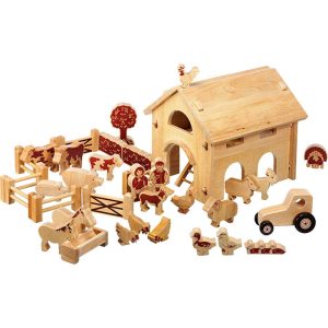 Deluxe Fair Trade Natural Wood Barn and Farm by Lanka Kade