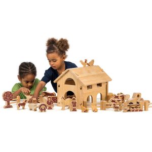 Deluxe Fair Trade Natural Wood Barn and Farm by Lanka Kade