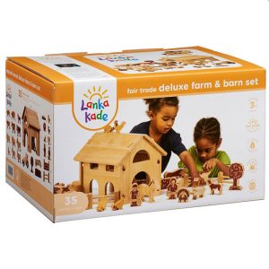 Deluxe Fair Trade Natural Wood Barn and Farm by Lanka Kade
