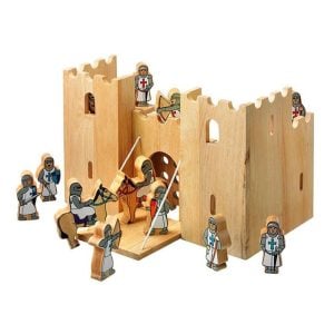Lanka Kade Fair Trade Natural Wood Castle Fortress Play Set