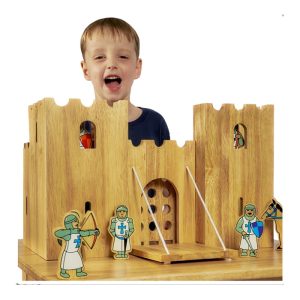 Lanka Kade Fair Trade Natural Wood Castle Fortress Play Set