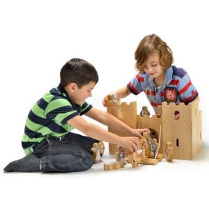 Lanka Kade Fair Trade Natural Wood Castle Fortress Play Set