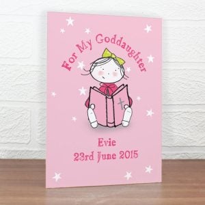 Personalised Christening or Communion Card Little Girl