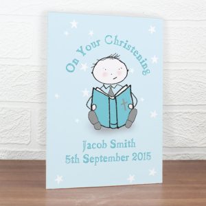 Personalised Christening or Communion Card For Little Boy