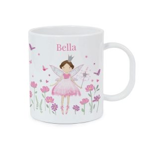 Girl's Personalised Fairy Princess Plastic Drop Proof Mug