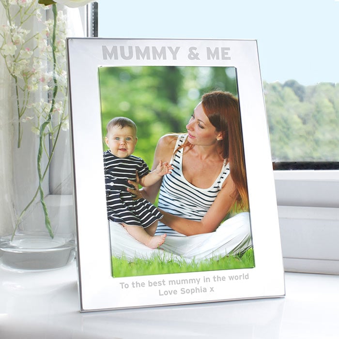 Personalised Aluminium 5x7inch Mummy and Me Photo Frame