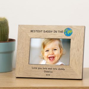 Personalised Bestest Daddy in the World Frame 6x4 Inch