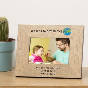 Personalised Bestest Daddy in the World Frame 7x5 Inch