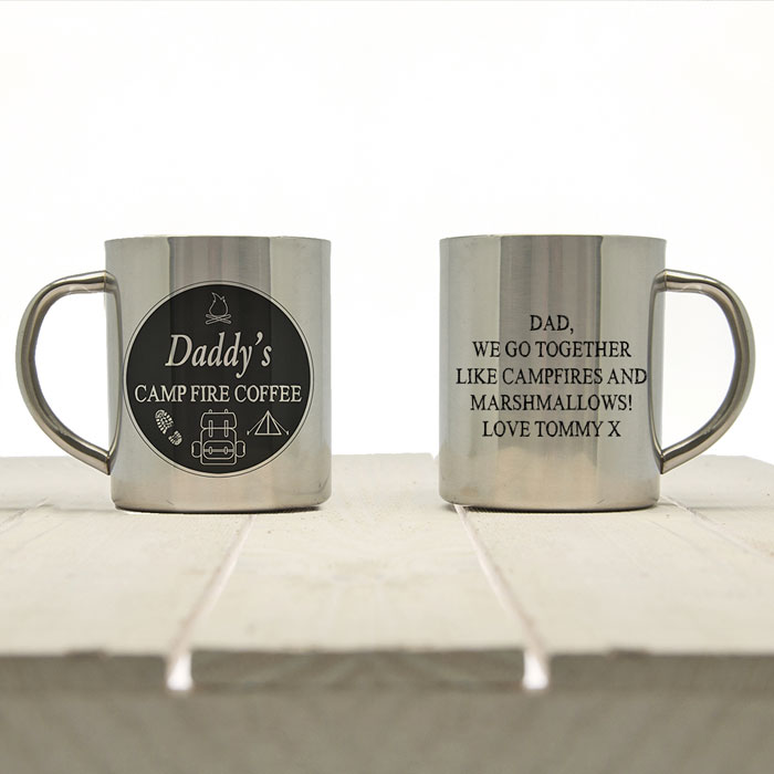 Personalised Insulated Campfire Coffee Outdoor Mug