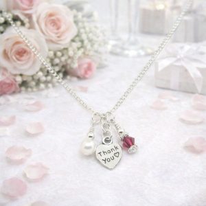 Bridesmaid or Flower Girl Thank You Birthstone Necklace
