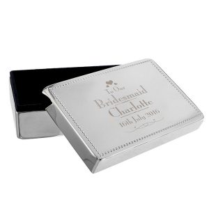 Personalised Wedding Bridesmaid Jewellery Box