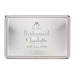 Personalised Wedding Bridesmaid Jewellery Box